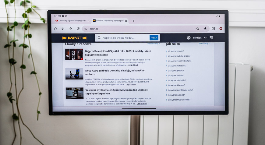 Recenze: Televize Thomson Go Plus vás bude věrně následovat v podstatě kamkoli detail obrazovky televize Thomson Go Plus