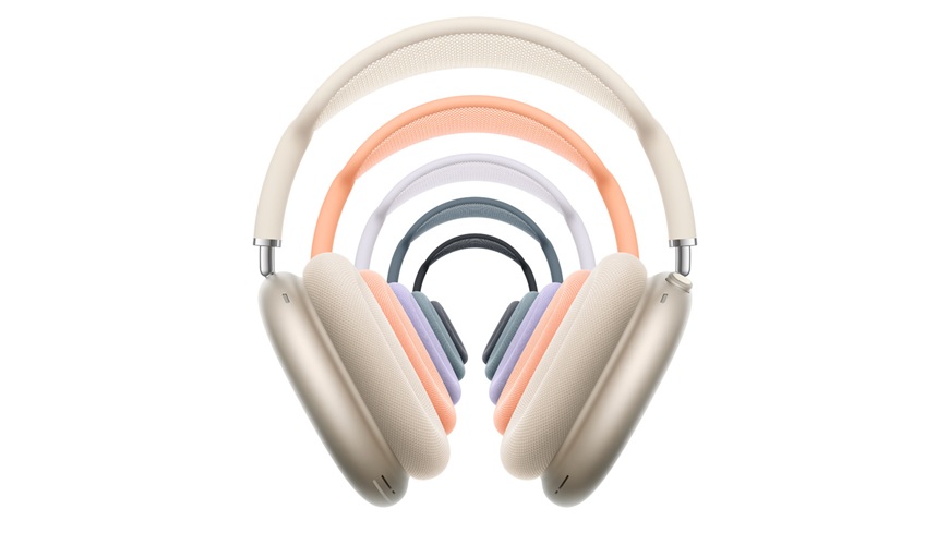 Apple překvapil další novinkou – s AirPods Max 2 touží vyladit nabídku sluchátek k dokonalosti! Náhlavní sluchátka AirPods Max 2 v koláží jednotlivých barevných variant, sešikovaných nad sebou