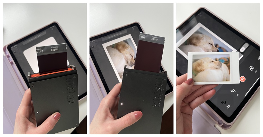 Recenze: Fototiskárna Fujifilm instax mini Link+ – Dejte vašim fotkám nový rozměr průběh tisku na fototiskárně Fujifilm instax mini Link+