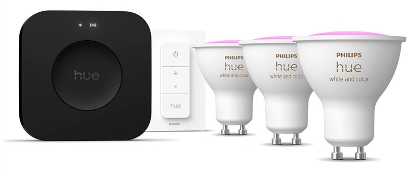 Philips Hue sety: Nejjednodušší cesta k chytrému domácímu osvětlení set dvou žárovek Philips Hue, bridge a ovladače