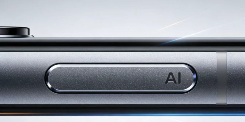 detail AI tlačítka na renderu Xiaomi 18