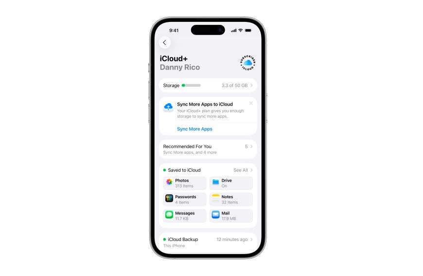Nastavení iCloud+.