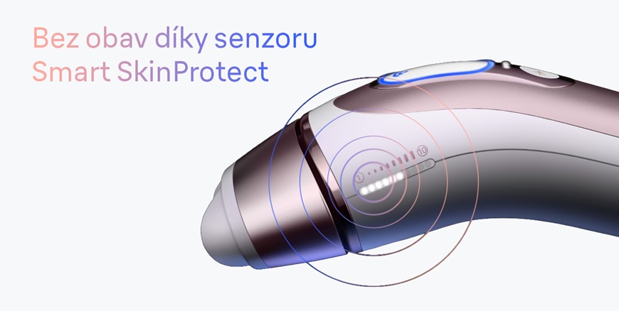 pohled na přední část epilátoru Braun skin-i-expert