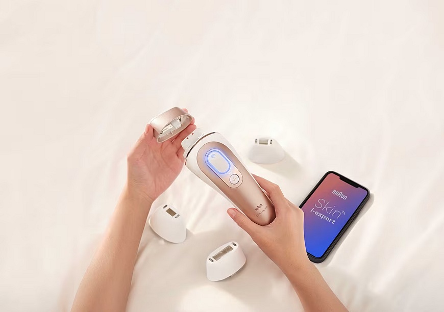 IPL epilátor Braun Skin i·expert s nástavci a mobilní aplikací