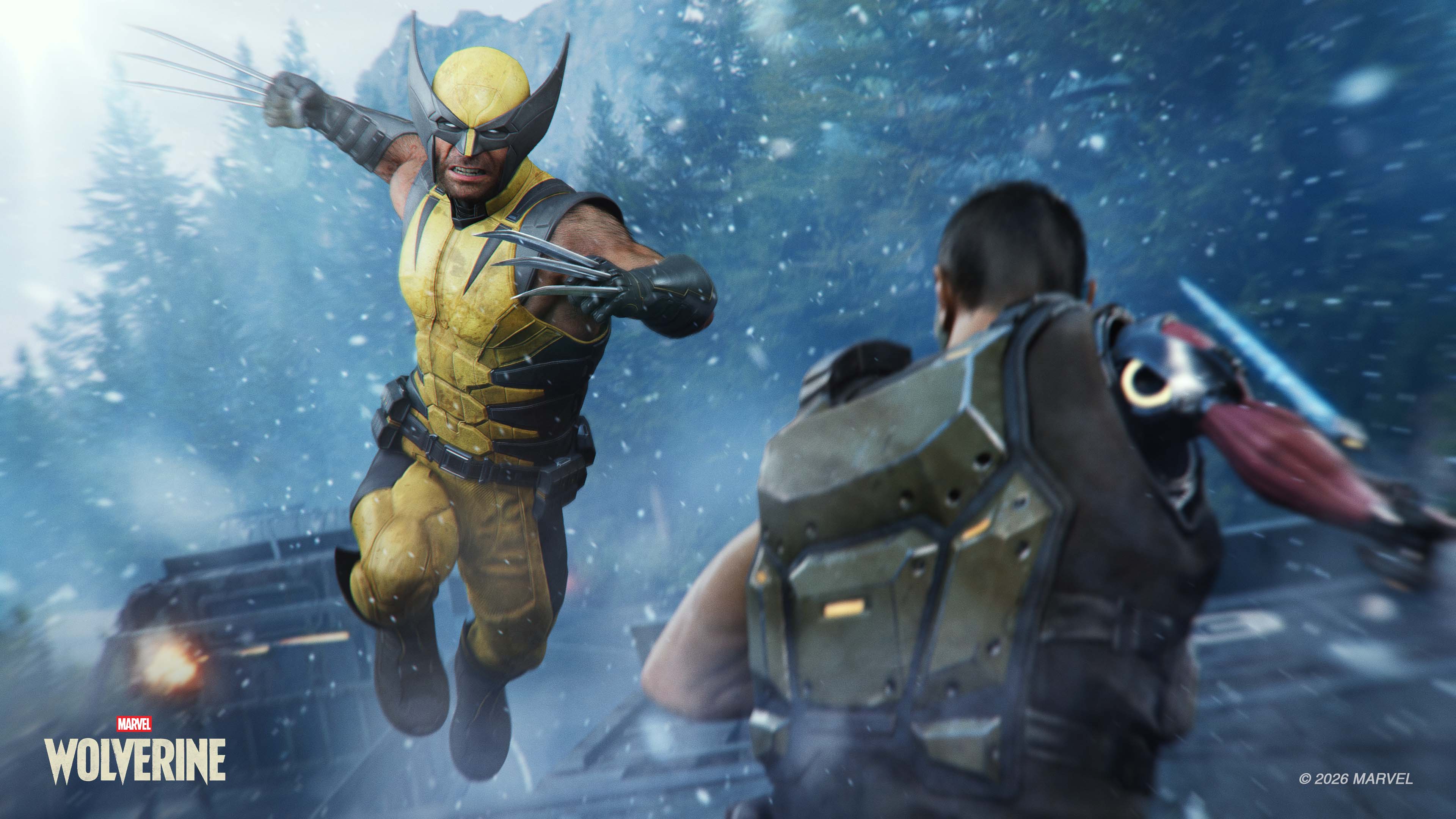 Wolverine ve skoku útočí na protivníka
