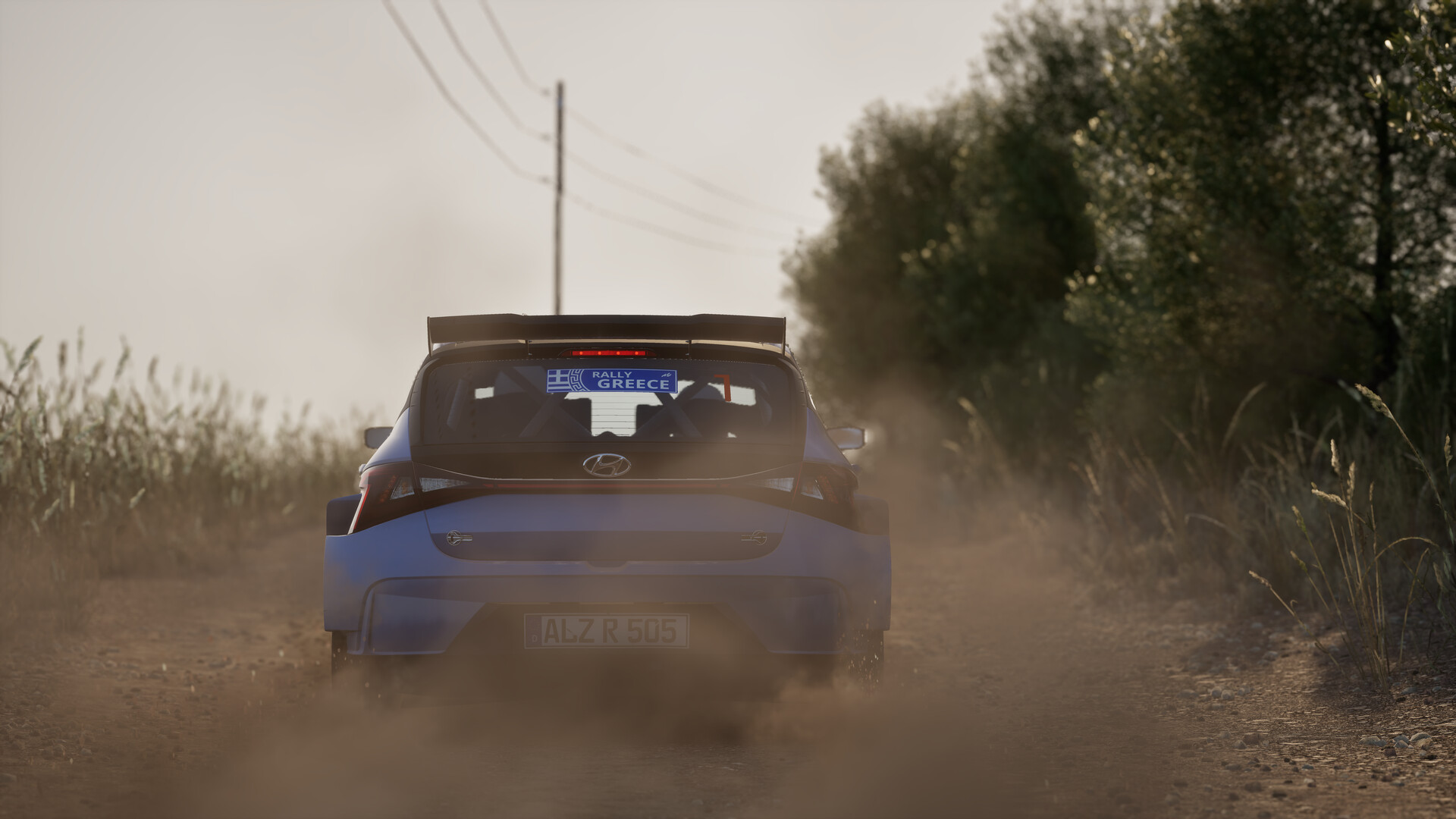 Assetto Corsa Rally: Šampion v simracingovém realismu Záběr závodního auta na prašné cestě zezadu