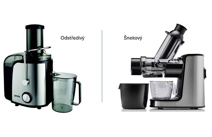Nejlepší pomocníci na léto? Vychytávky Gorenje pro prázdninovou pohodu dva typy odstavnovacu: odstredivy na jedne strane a na druhe šnekovy. Oba zn. Gorenje