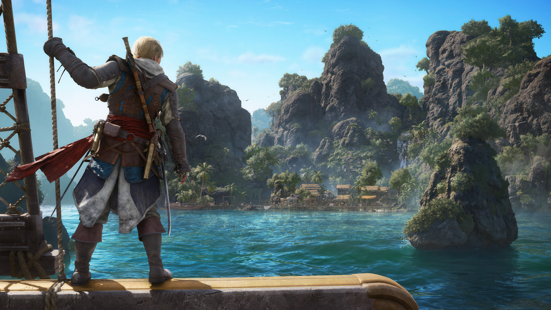 Herní měsíčník: Červenec 2026 přinesl úspěšnou pirátskou plavbu i otřesy v herním průmyslu Assassin's Creed Black Flag: Resynced: Edward Kenway stojí na přídi plující lodi a dívá se na skaln