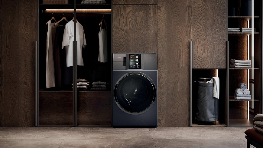 pračka se sušičkou Haier Couture Care Collection 11 v prádelně