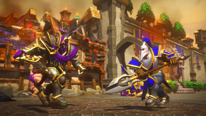 Blizzcon 2026 vyrazil fanouškům dech: Diablo V a Warcraft Forever Dva bojovníci běží proti sobě, screenshot z traileru na hru Warcraft III: Reforged – Forsaken Kingdom