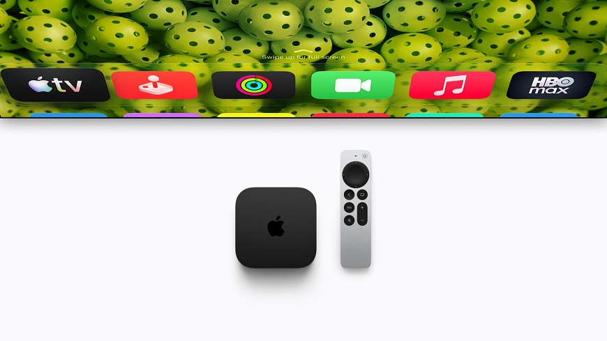 Je to doma! Přivítejte vizionářský HomeView a další novinky Apple, s nimiž bude vaše domácnost ještě chytřejší Detail nové Apple TV a dálkového ovladače Siri remote ve spojení se spárovanou televizí.