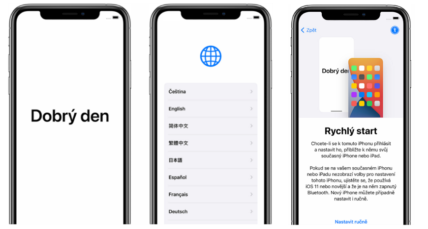 Nastavte si svůj iPad nebo iPhone iphone