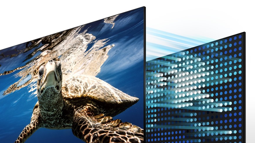 Nejčastější televizní zkratky a technologie QLED televize s ukázkou způsobu vykreslování diod