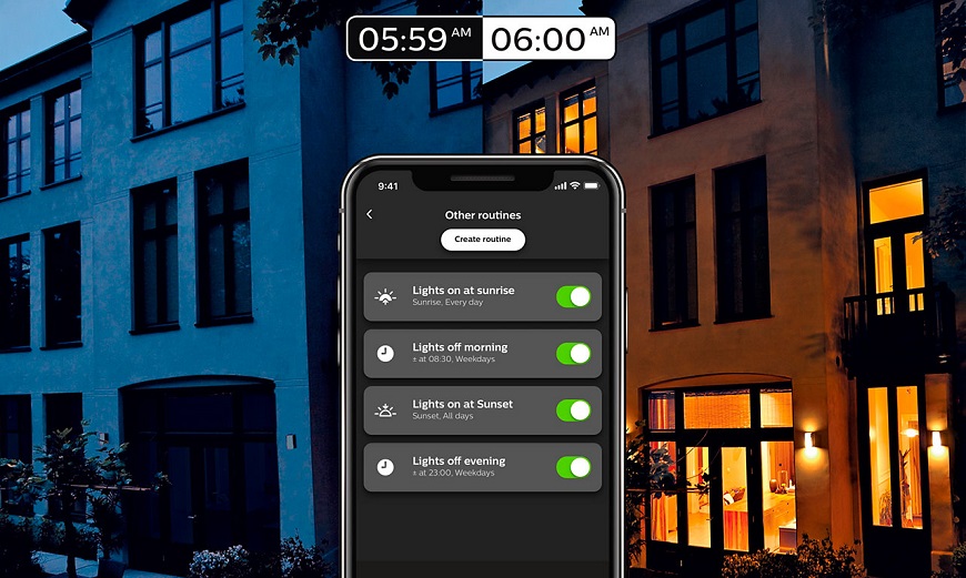 Chytré osvětlení Philips Hue: Ovládejte osvětlení pomocí telefonu Philips_Hue-casovac