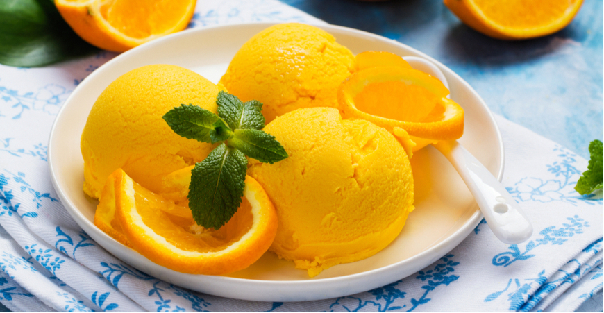 Domácí pomerančový sorbet