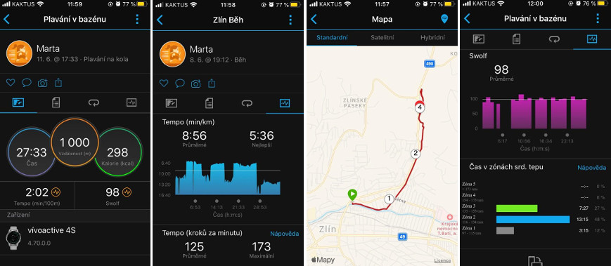 Recenze Garmin vívoactive 4S – elegantní hodinky do fitka i do divadla Garmin vívoactive 4S