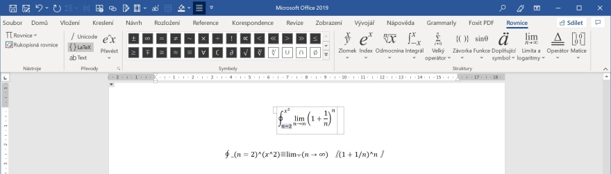Microsoft Office 2019: Nejlepší kancelářská sada v aktuální verzi Editor rovnic