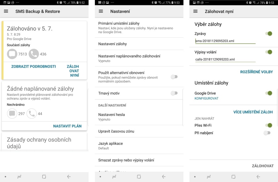 10 věcí, o kterých jste netušili, že je smartphone dokáže SMS Backup & Restore