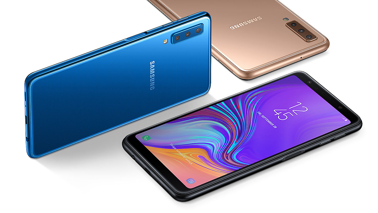 Samsung představil Galaxy A7 s trojitým fotoaparátem Mobilní telefon Samsung Galaxy A7
