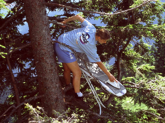 Extrémní žehlení: co bude příště? Extreme ironing