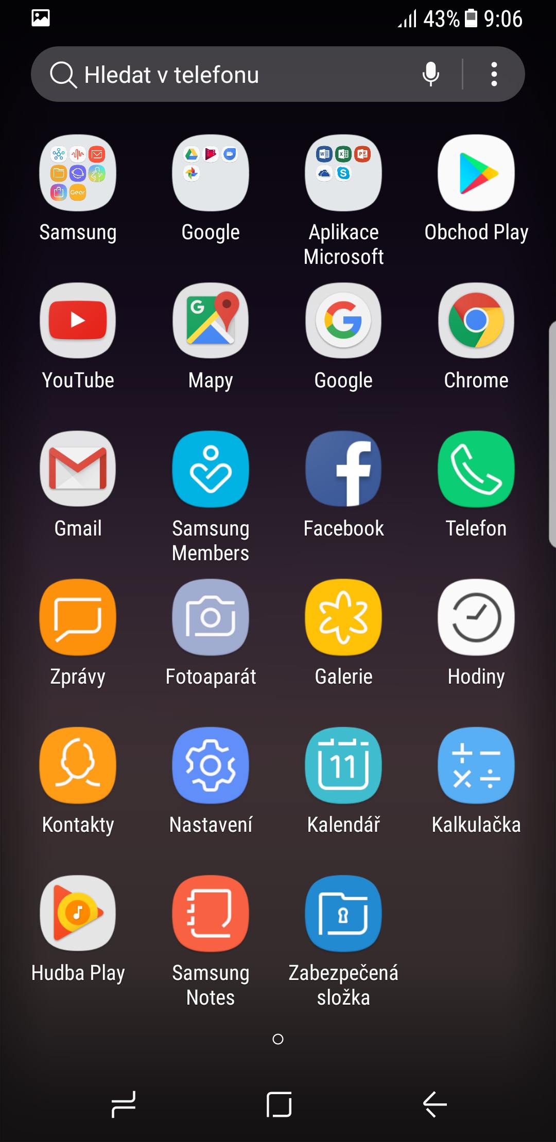 Samsung Galaxy S8 prostředí