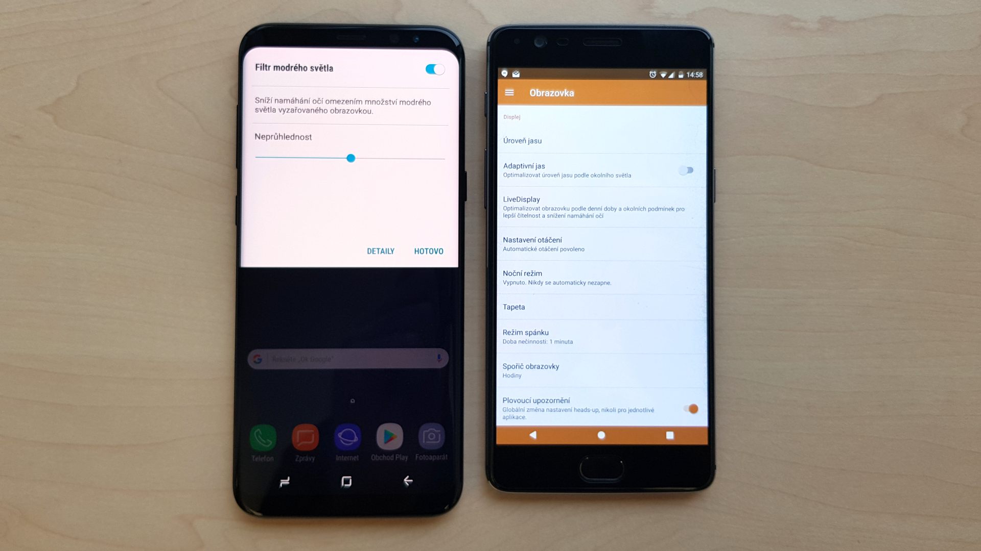 Samsung Galaxy S8 displej