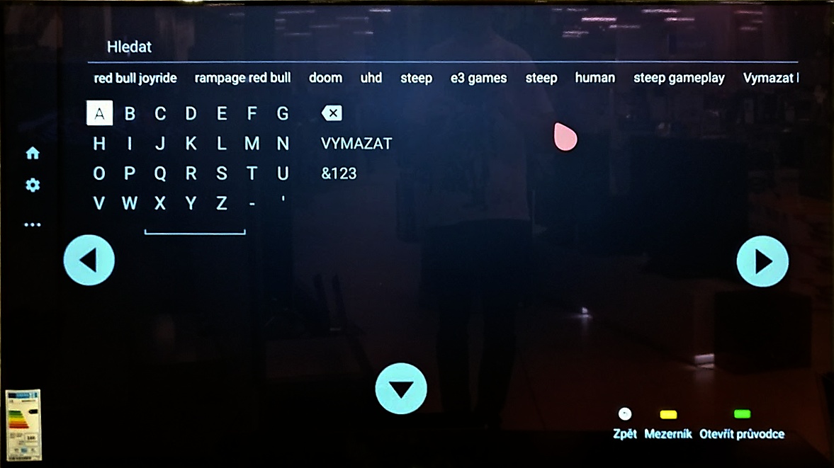 LG 65EF950V - zadávání textu