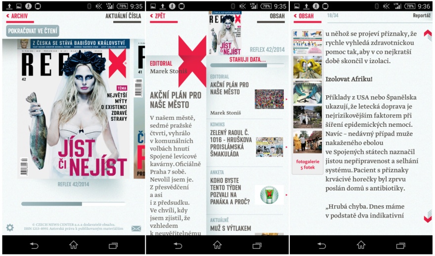 K nákupu jako dárek elektronické předplatné! Reflex aplikace pro Android