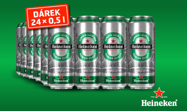 Fanděte s přáteli! 24x Heineken 0,5 L