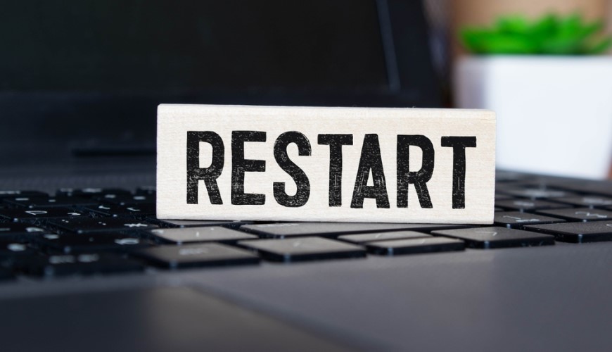 Restartování notebooku