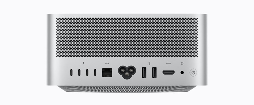 Nové Mac mini a Mac Studio jsou tady. Apple sází na obří výkon i AI detail konektivity Apple Mac Studia