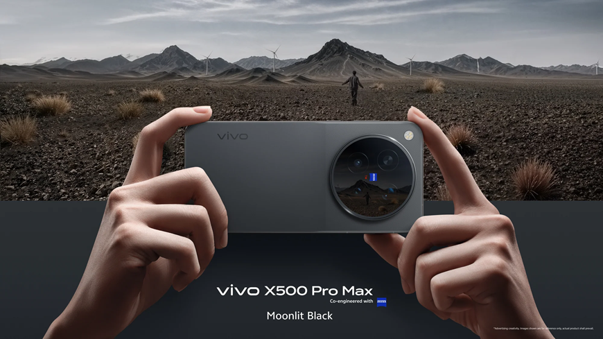 vivo x500 pro s pozadím krajiny