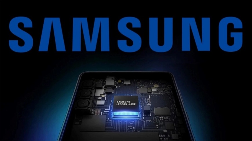 logo samsung a detail na mikočip