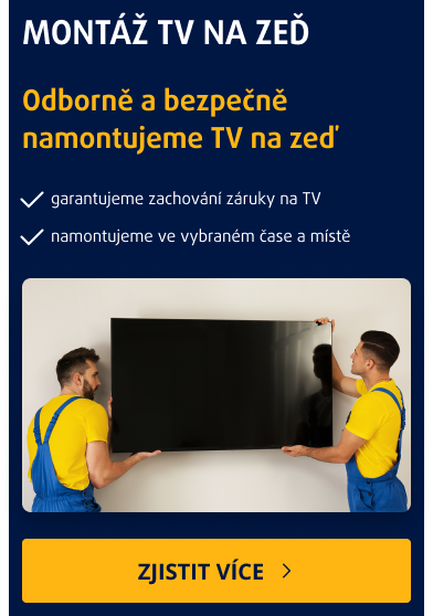 Montáž televize na zeď Montáž TV na zeď
