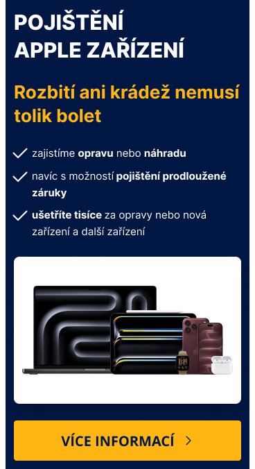 Pojištění Apple zařízení