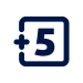piktogram plus 5 v obdélníku