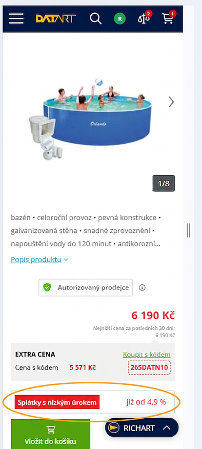 Bazén kruhový Marimex Orlando 3,05 x 0,91 m antracitový