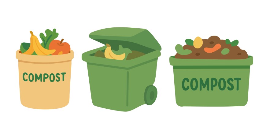 ☘️ZERO WASTE: Jak žít bez odpadu? Ilustrace kompostů a komposterů