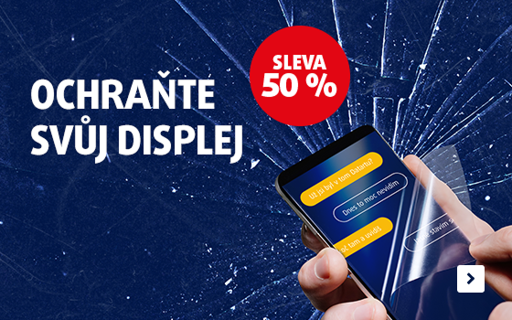 sleva 50 % na ochranu displeje