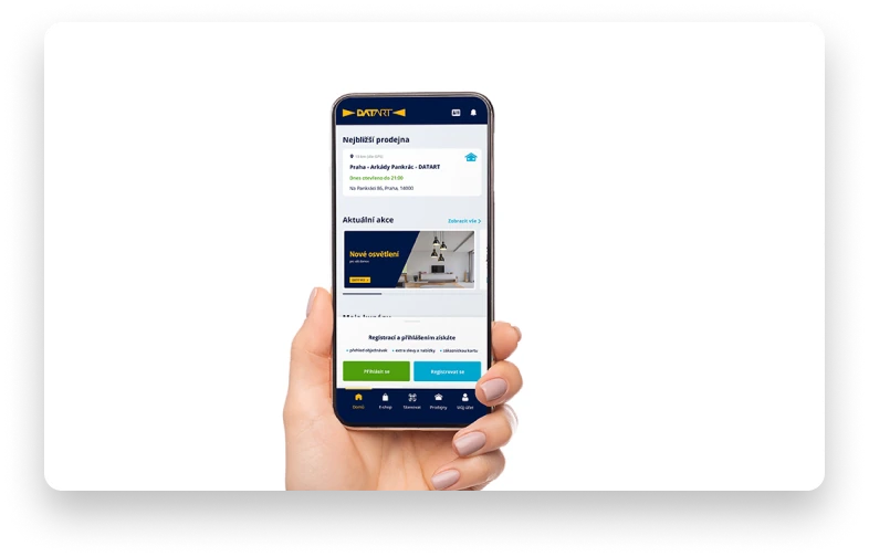 Mobilní aplikace Datart