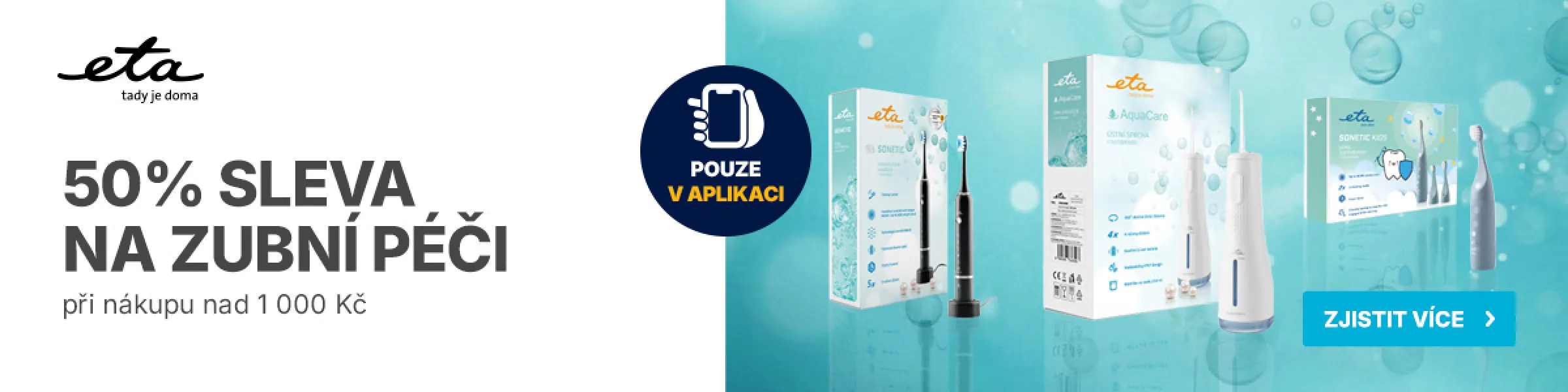 ETA 50% sleva na zubní péči při nákupu nad 1 000 Kč